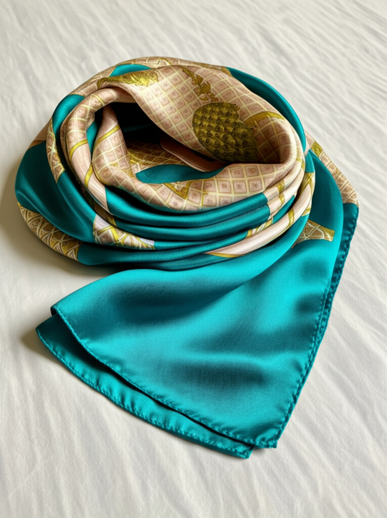 Mulberry-Silk Scarf – Lakshmi folded